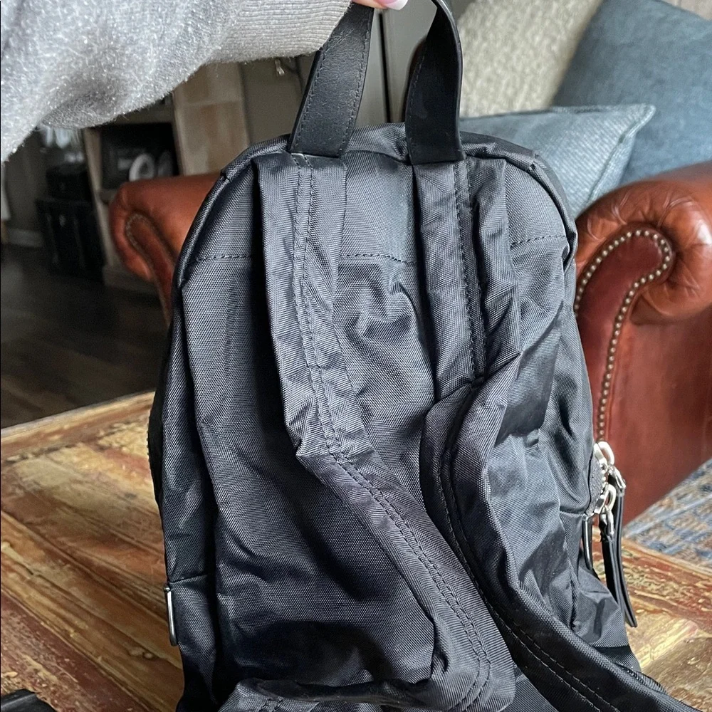 Marc Jacobs Black Nylon Backpack with Silver Accents